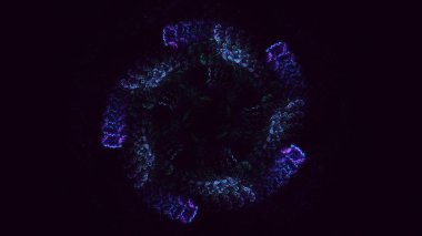 3B soyut yuvarlak ışık arkaplanı oluşturma