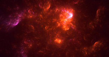 Soyut çok renkli fraktal ışık arkaplanı 3B görüntüleme