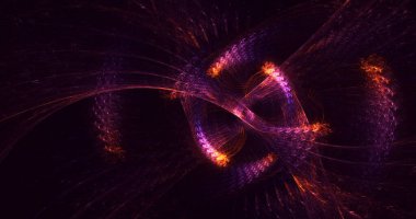 Soyut çok renkli fraktal ışık arkaplanı 3B görüntüleme