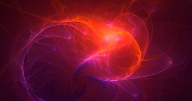 Soyut çok renkli fraktal ışık arkaplanı 3B görüntüleme