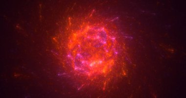 Soyut çok renkli fraktal ışık arkaplanı 3B görüntüleme