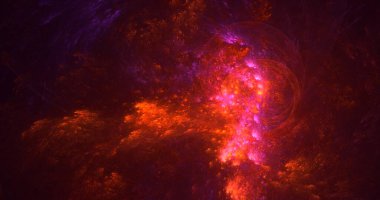 Soyut çok renkli fraktal ışık arkaplanı 3B görüntüleme