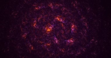 Soyut çok renkli fraktal ışık arkaplanı 3B görüntüleme