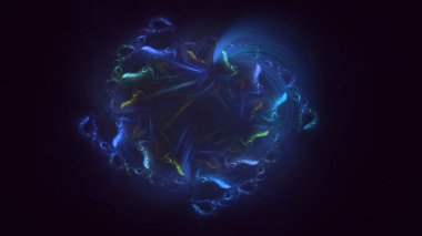 Soyut çok renkli fraktal ışık arkaplanı 3B görüntüleme