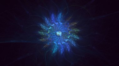 3B soyut yuvarlak ışık arkaplanı oluşturma