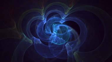 3B soyut renkli fraktal ışık arkaplanı oluşturma