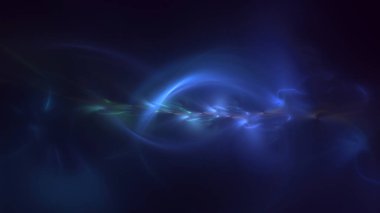 Soyut mavi fraktal ışık arkaplanı 3 boyutlu oluşturuluyor