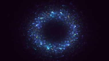 3B soyut yuvarlak ışık arkaplanı oluşturma