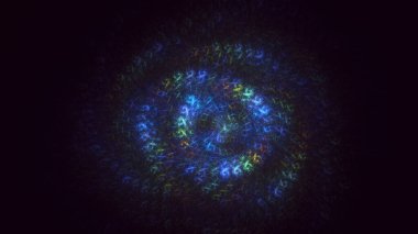 Soyut çok renkli fraktal ışık arkaplanı 3B görüntüleme
