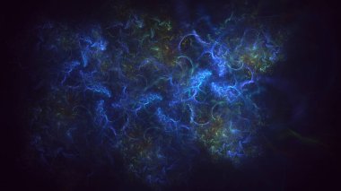 Soyut çok renkli fraktal ışık arkaplanı 3B görüntüleme