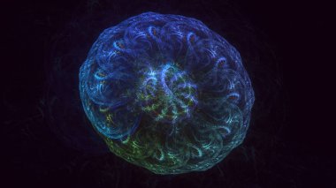 3B soyut yuvarlak ışık arkaplanı oluşturma