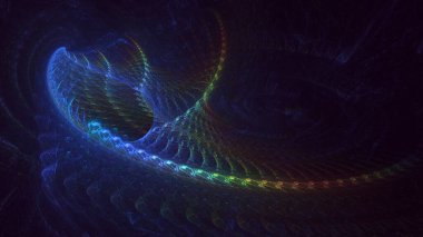 3B soyut renkli fraktal ışık arkaplanı oluşturma