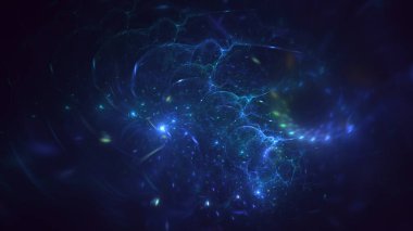 3B soyut renkli fraktal ışık arkaplanı oluşturma