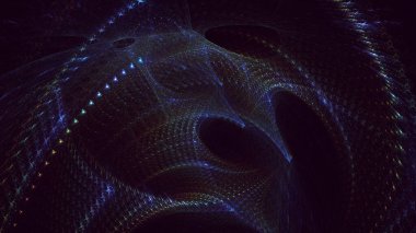 3B soyut renkli fraktal ışık arkaplanı oluşturma