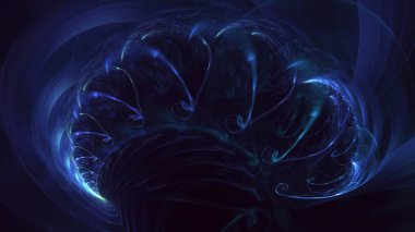 Soyut çok renkli fraktal ışık arkaplanı 3B görüntüleme