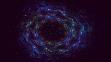 Soyut çok renkli fraktal ışık arkaplanı 3B görüntüleme