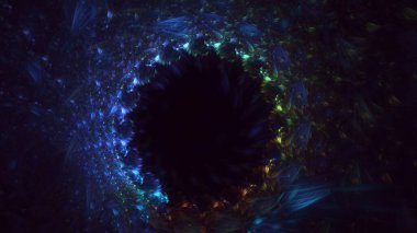 3B soyut renkli fraktal ışık arkaplanı oluşturma