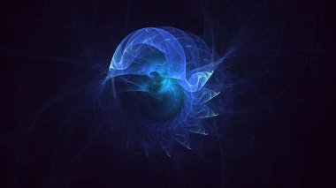 3B soyut renkli fraktal ışık arkaplanı oluşturma