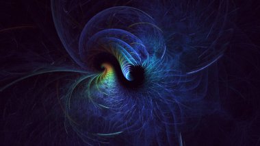 3B soyut renkli fraktal ışık arkaplanı oluşturma