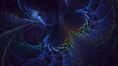 3B soyut renkli fraktal ışık arkaplanı oluşturma