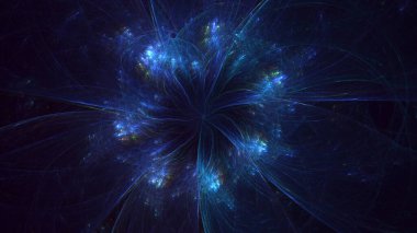 3B soyut renkli fraktal ışık arkaplanı oluşturma