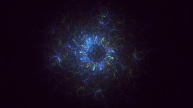 3B soyut renkli fraktal ışık arkaplanı oluşturma