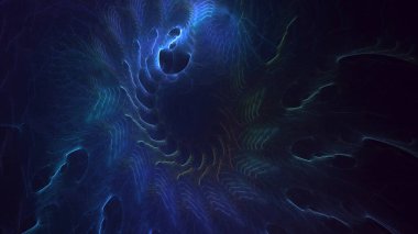 3B soyut renkli fraktal ışık arkaplanı oluşturma