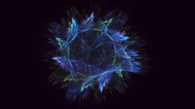 3B soyut renkli fraktal ışık arkaplanı oluşturma