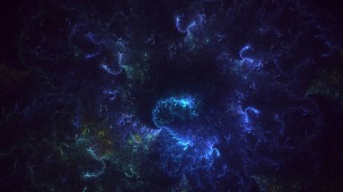 3B soyut renkli fraktal ışık arkaplanı oluşturma