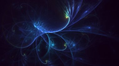 3B soyut renkli fraktal ışık arkaplanı oluşturma