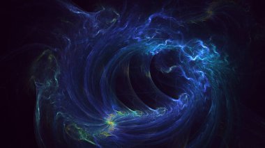 3B soyut renkli fraktal ışık arkaplanı oluşturma