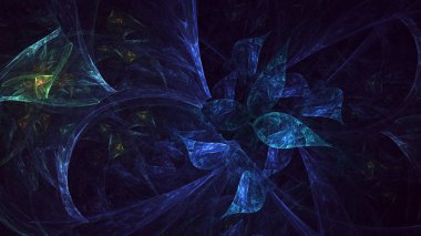 3B soyut renkli fraktal ışık arkaplanı oluşturma