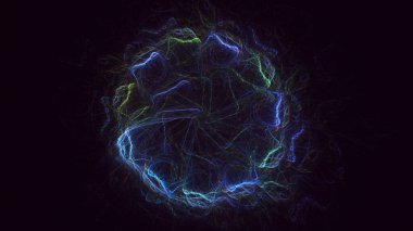 3B soyut yuvarlak ışık arkaplanı oluşturma