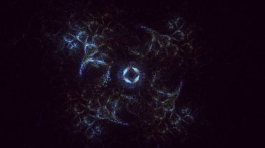 3B soyut yuvarlak ışık arkaplanı oluşturma