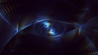 Soyut çok renkli fraktal ışık arkaplanı 3B görüntüleme