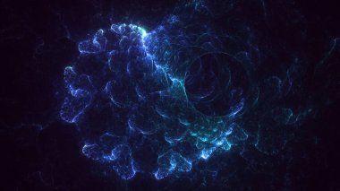 Soyut çok renkli fraktal ışık arkaplanı 3B görüntüleme