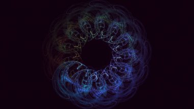 3B soyut yuvarlak ışık arkaplanı oluşturma