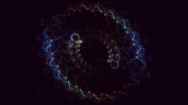 3B soyut yuvarlak ışık arkaplanı oluşturma