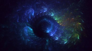 3B soyut renkli fraktal ışık arkaplanı oluşturma