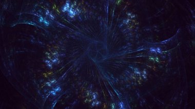 3B soyut renkli fraktal ışık arkaplanı oluşturma