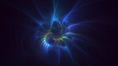 3B soyut renkli fraktal ışık arkaplanı oluşturma