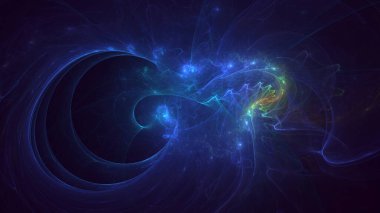 3B soyut renkli fraktal ışık arkaplanı oluşturma