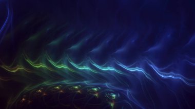 3B soyut renkli fraktal ışık arkaplanı oluşturma