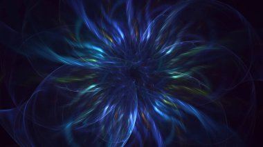 Soyut çok renkli fraktal ışık arkaplanı 3B görüntüleme