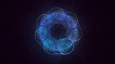 Soyut çok renkli fraktal ışık arkaplanı 3B görüntüleme