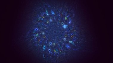 Soyut çok renkli fraktal ışık arkaplanı 3B görüntüleme