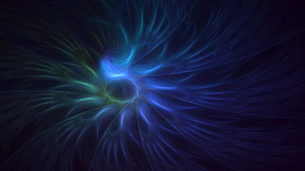 Rendering Abstract Blue Fractal Light Background — Stock Photo, Image