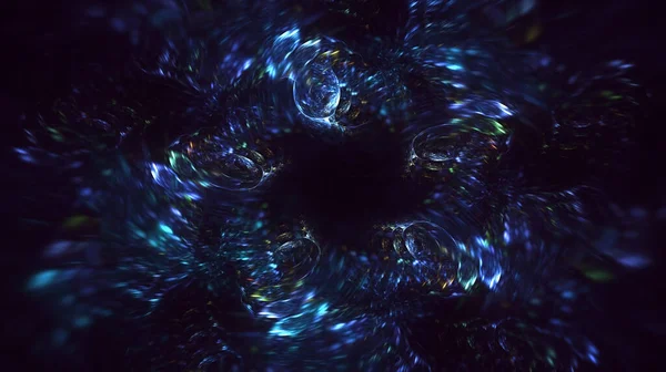 Renderização Abstrato Azul Fundo Luz Fractal — Fotografia de Stock