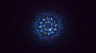 Soyut mandala fraktal arkaplanı 3B biçimlendiriliyor