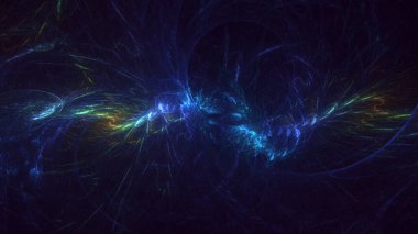 Soyut çok renkli fraktal ışık arkaplanı 3B görüntüleme